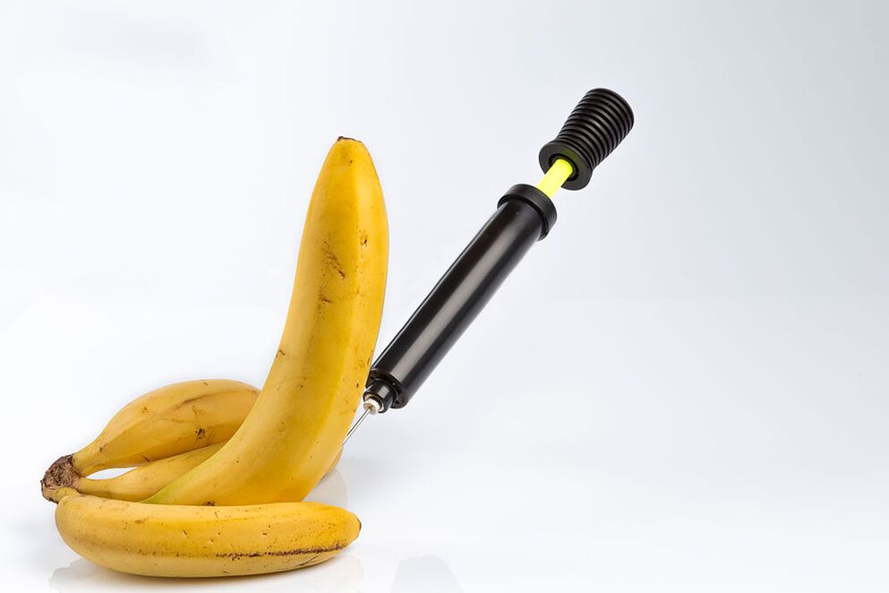 l'injection de banane simule l'injection d'agrandissement du pénis